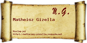 Matheisz Gizella névjegykártya
