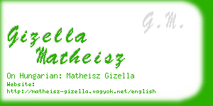 gizella matheisz business card
